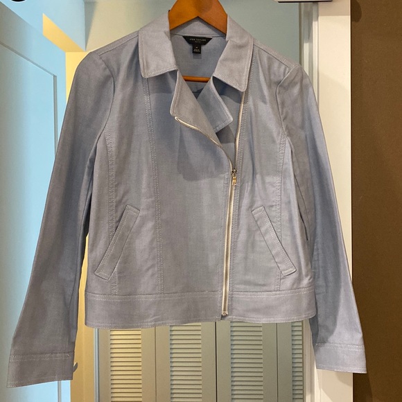 Ann Taylor - jacket. Light chambray. Medium petite. - Picture 1 of 4